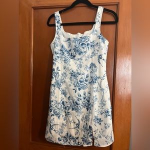 Blue and White SHEIN Mini Dress